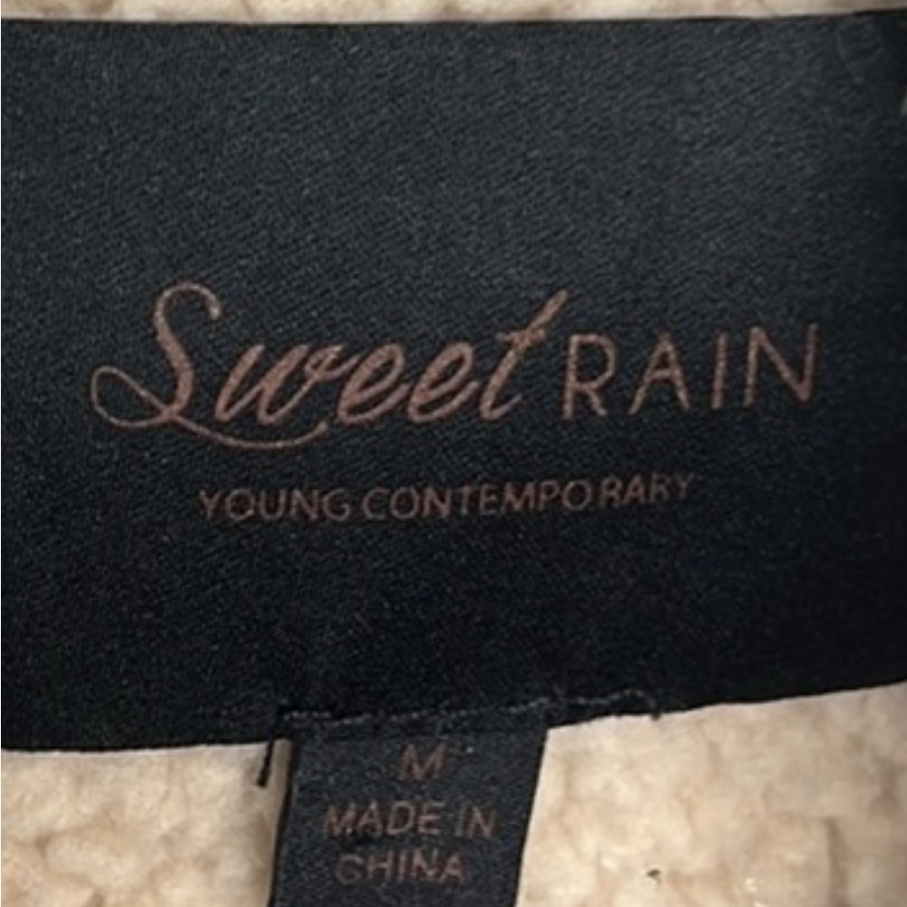 Sweet Rain Faux Fur Sherpa Zip-Up Hoodie - Picture 3 of 3
